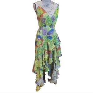Qishma Asymmetrical Ruffle Maxi Dress S/M